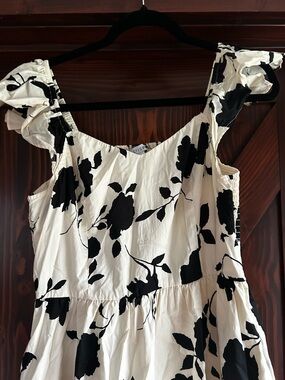 Baltic Born White and Black Floral Maxi Dress